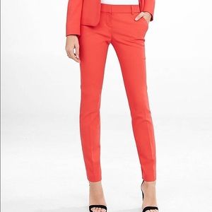 Express Columnist Skinny Ankle Pant Coral